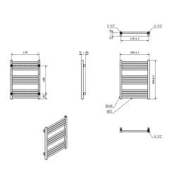 Terma Fiona Heated Towel Rail - 5 Sizes
