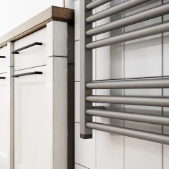 Terma Fiona One Electric Heated Towel Rail with Heating Element - Sparkling Gravel - 4 Sizes