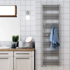 Terma Fiona One Electric Heated Towel Rail with Heating Element - Sparkling Gravel - 4 Sizes