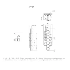 Terma Hex Steel Designer Vertical Radiator