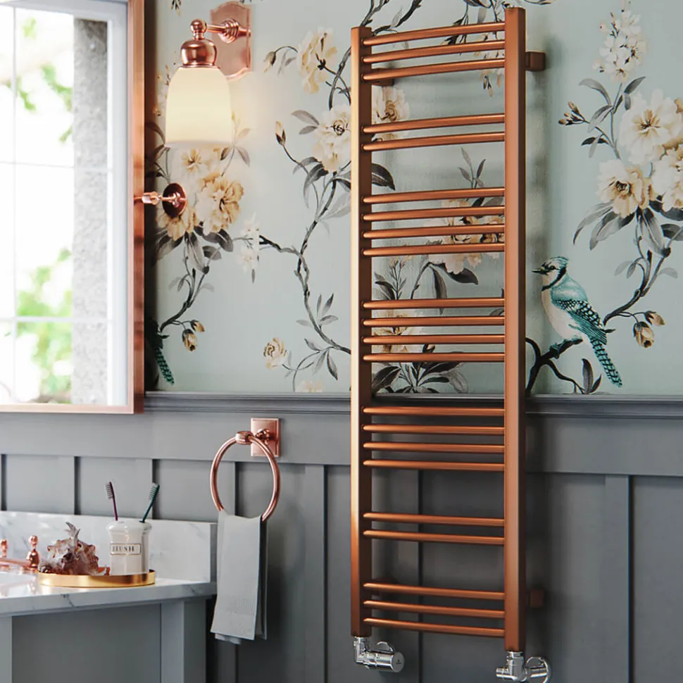Terma Jade Curved Heated Towel Rail - True Copper - 2 Sizes