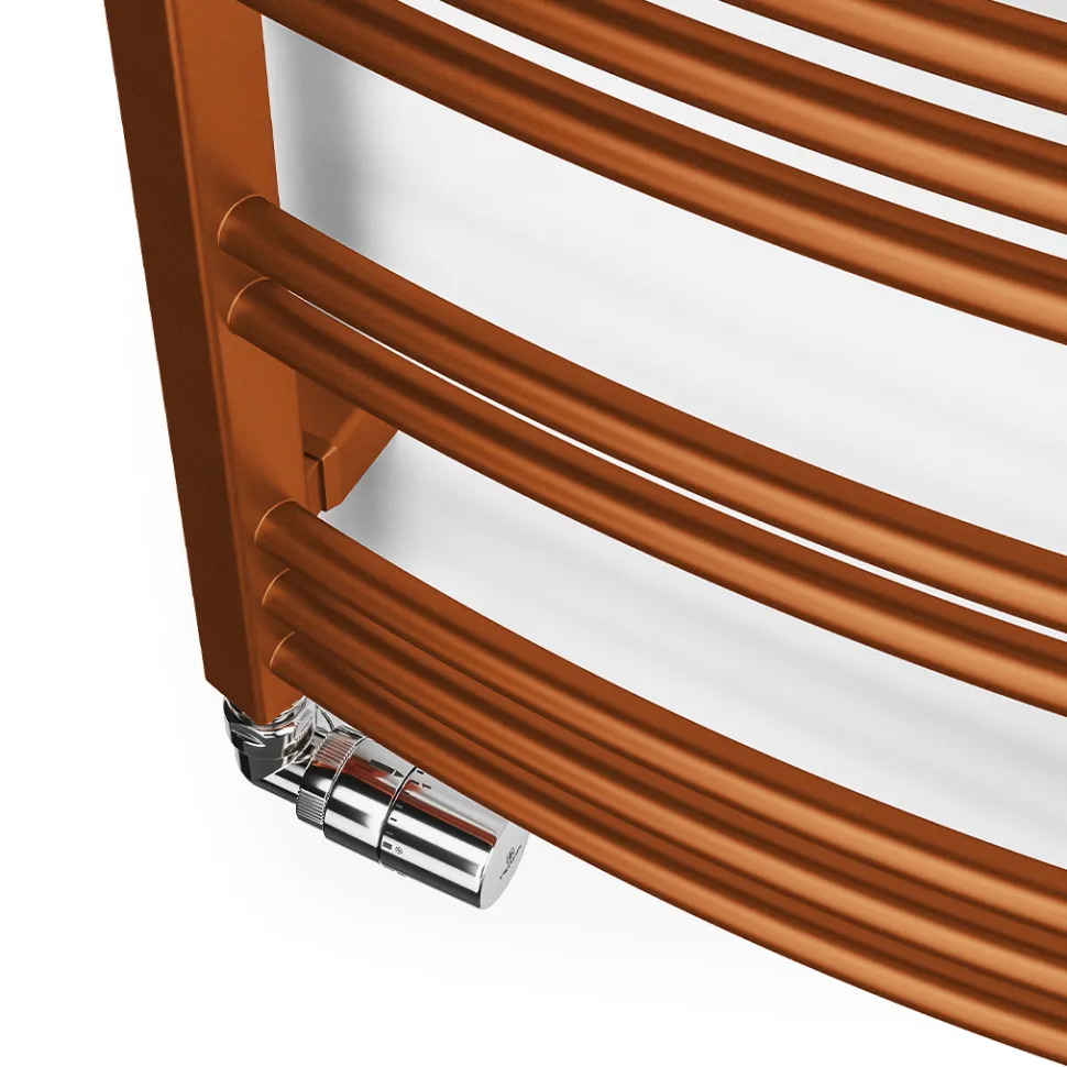 Terma Jade Curved Heated Towel Rail - True Copper - 2 Sizes