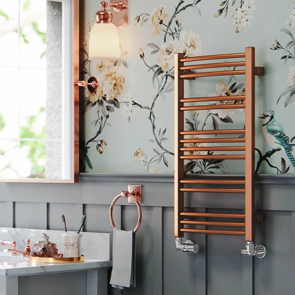 Terma Jade Curved Heated Towel Rail - True Copper - 2 Sizes