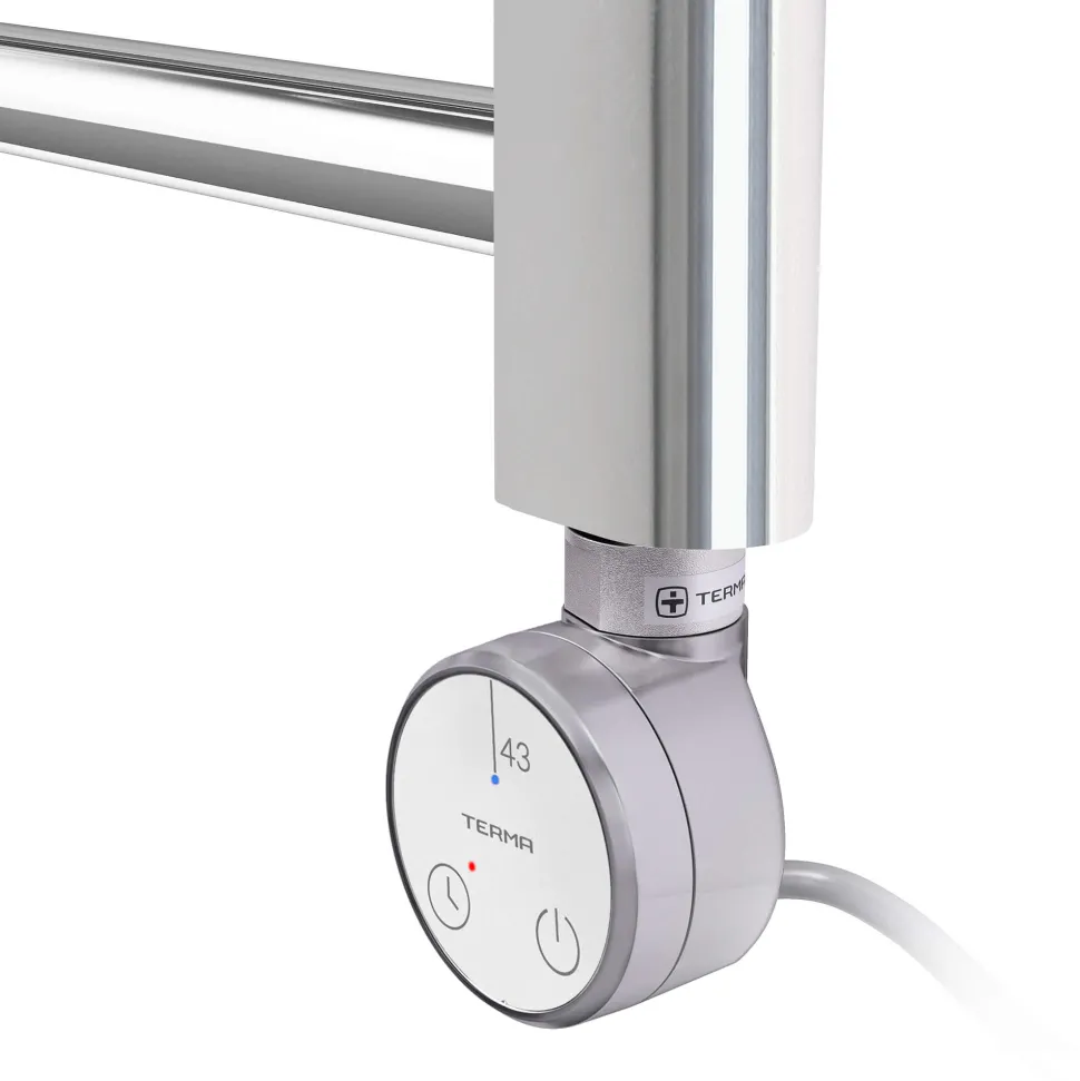 Terma Leo Chrome Electric Heated Towel Rail with Heating Element