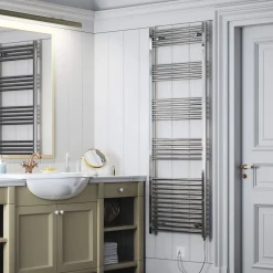 Terma Leo Chrome Electric Heated Towel Rail with Heating Element