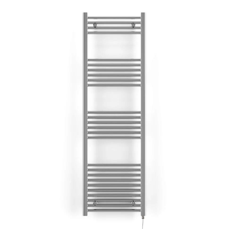 Terma Leo Chrome Electric Heated Towel Rail with Heating Element