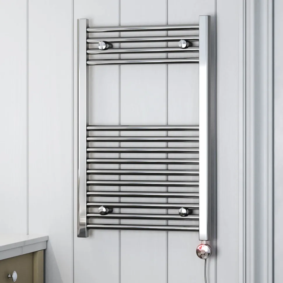 Terma Leo Chrome Electric Heated Towel Rail with Heating Element