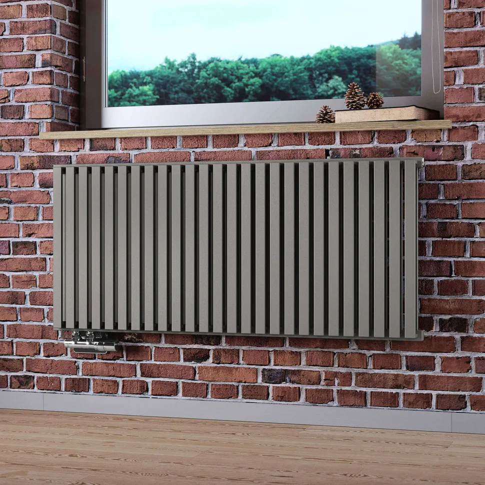 Terma Nemo Horizontal Double Panel Metallic Stone Radiator - 3 Sizes
