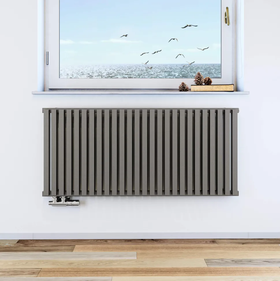 Terma Nemo Horizontal Double Panel Metallic Stone Radiator - 3 Sizes