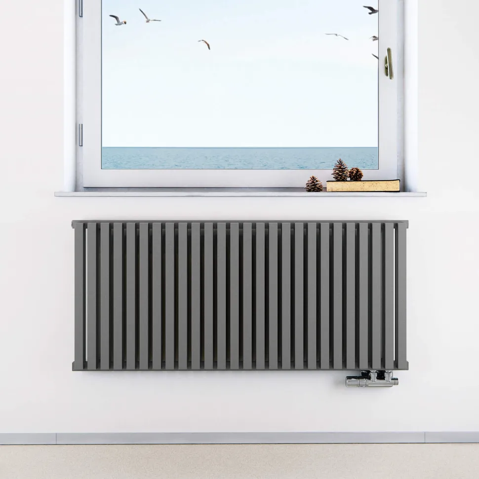Terma Nemo Horizontal Double Panel Metallic Stone Radiator - 3 Sizes