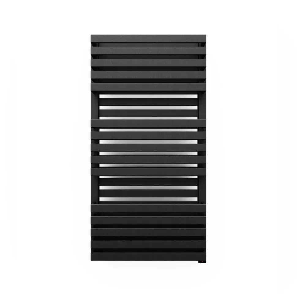 Terma Quadrus Bold One Electric Heated Towel Rail with Heating Element - Metallic Black