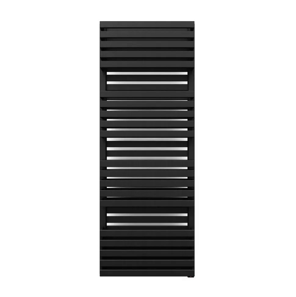 Terma Quadrus Bold One Electric Heated Towel Rail with Heating Element - Metallic Black
