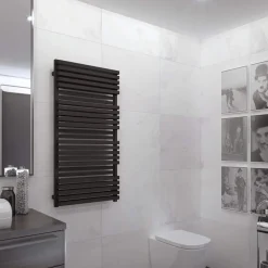 Terma Quadrus Bold One Electric Heated Towel Rail with Heating Element - Metallic Black