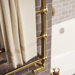 Terma Retro Designer Brushed Brass Heated Towel Rail