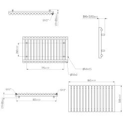 Terma Rolo Room Single Panel Horizontal Radiator - 3 Sizes