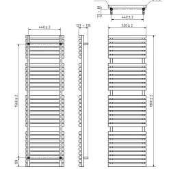 Terma Rolo Towel Electric Heated Towel Rail with Wi-Fi Controlled VEO Heating Element