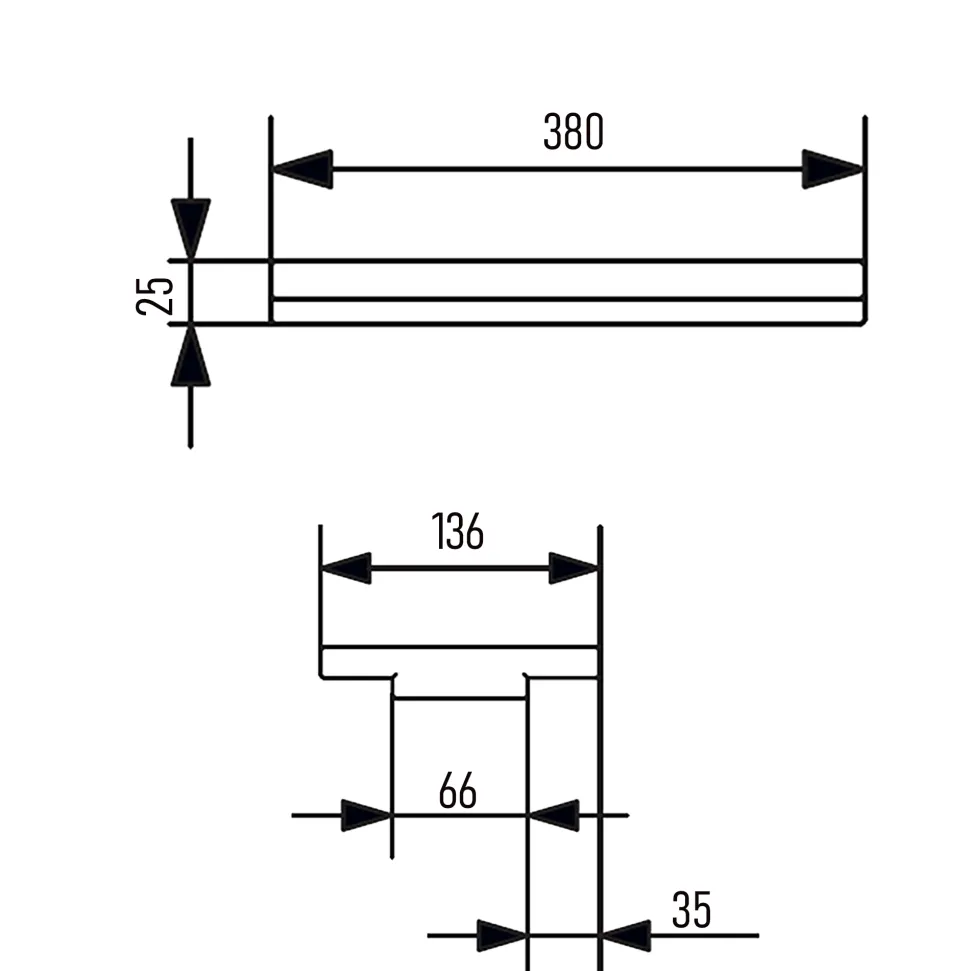 Terma Shelf For 400mm Terma Stand Heated Towel Rail