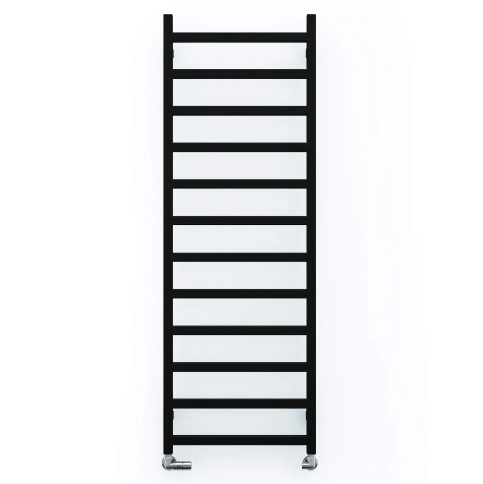 Terma Simple Flat Heban Black Ladder Heated Towel Rail