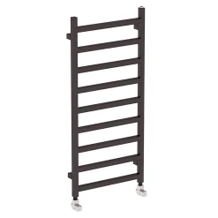 Terma Simple Flat Heban Black Ladder Heated Towel Rail