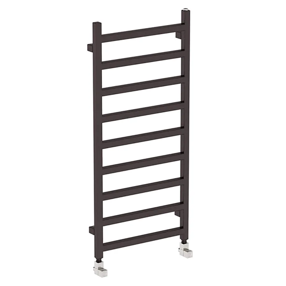 Terma Simple Flat Heban Black Ladder Heated Towel Rail
