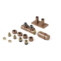 Terma Vario Twins All In One Integrated 50mm Valves with Pipe Masking Set