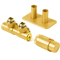 Terma Vario Twins All In One Integrated 50mm Valves with Pipe Masking Set
