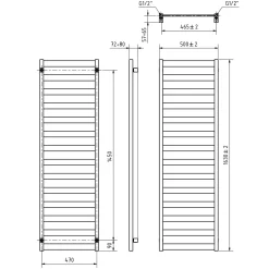 Terma Vivo Electric Heated Towel Rail with Wi-Fi Controlled VEO Heating Element