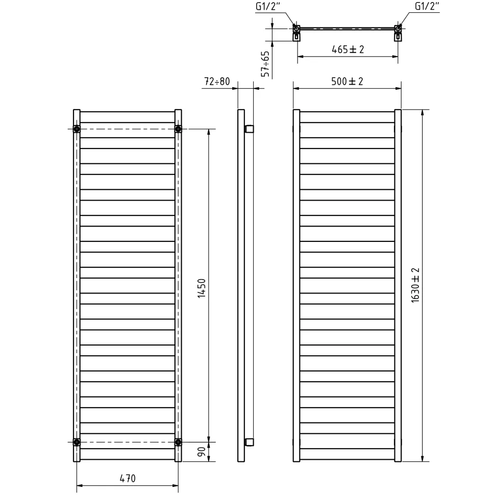 Terma Vivo Electric Heated Towel Rail with Wi-Fi Controlled VEO Heating Element