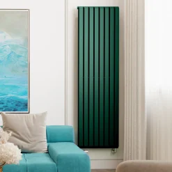 Terma Warp Room Matt Green Double Panel Vertical Radiator