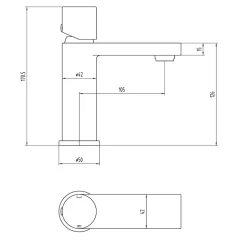 The Tap Factory Vibrance Brushed Brass Mono Basin Mixer and Basin Waste - 6 Handle Colours Available