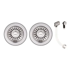 Thomas Denby Heritage Double Belfast Large 2 Bowl White Ceramic Kitchen Sink - 795 x 500mm