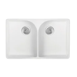 Thomas Denby Heritage Double Belfast Large 2 Bowl White Ceramic Kitchen Sink - 795 x 500mm