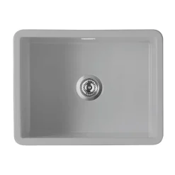 Thomas Denby Metro Large 1 Bowl Inset or Undermount Ceramic Kitchen Sink - 595 x 460mm