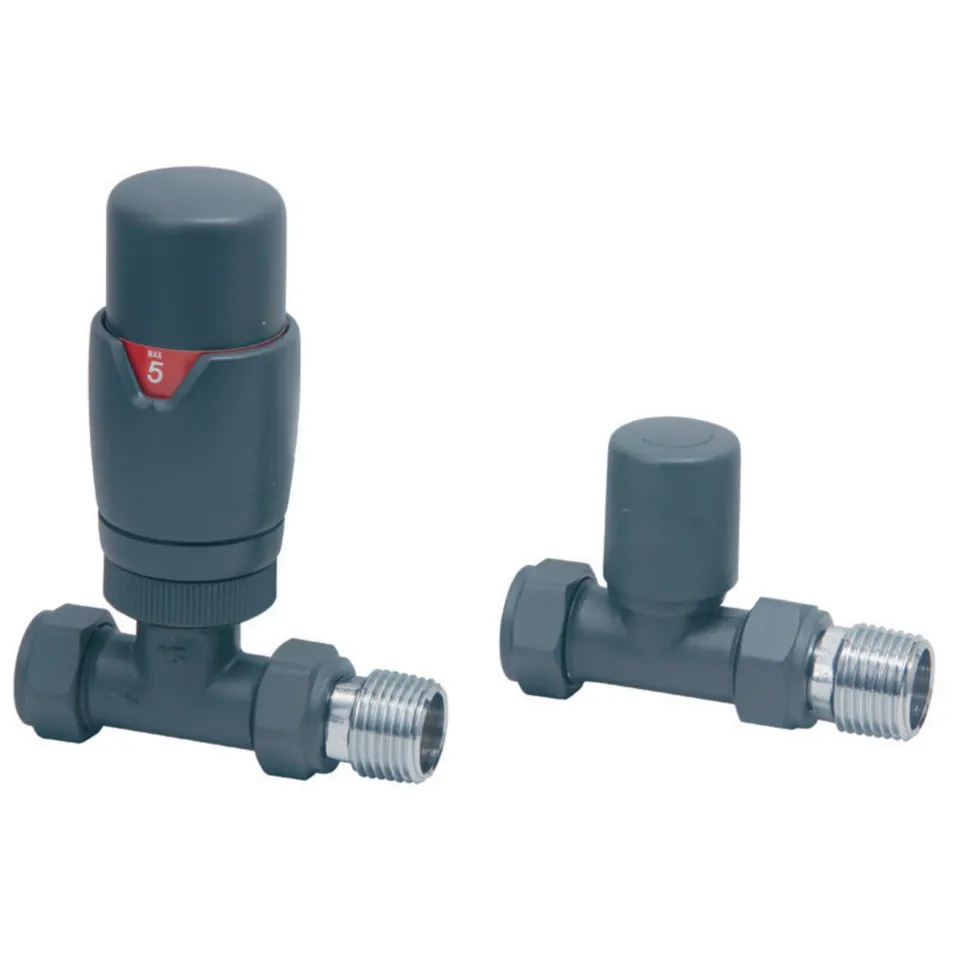 Toasty Anthracite Modern Thermostatic Radiator Valves