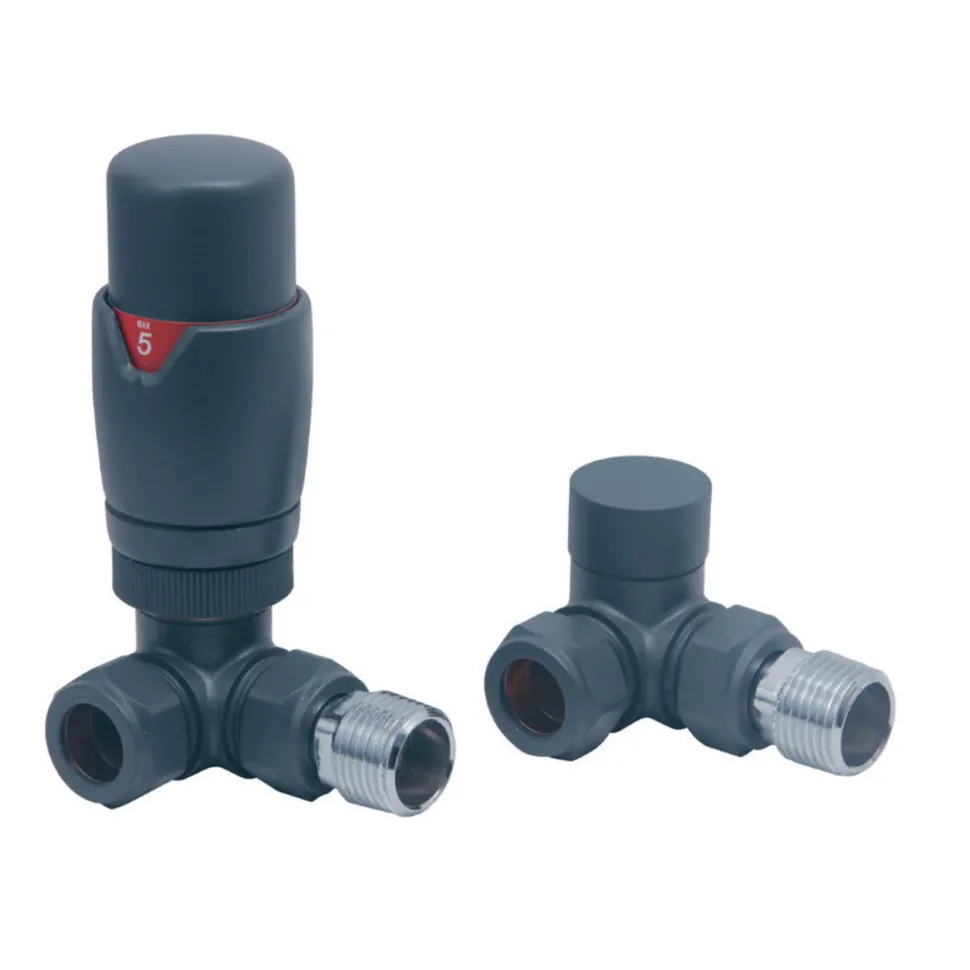 Toasty Anthracite Modern Thermostatic Radiator Valves