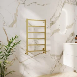 Toasty Arcus Brushed Brass Electric Heated Towel Rail