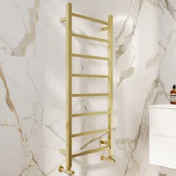 Toasty Arcus Brushed Brass Electric Heated Towel Rail