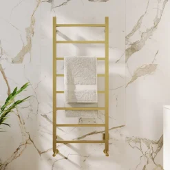 Toasty Arcus Brushed Brass Electric Heated Towel Rail