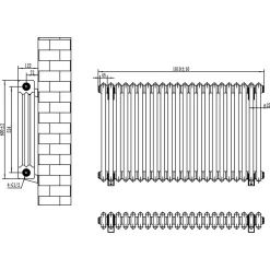 Toasty Ardleigh Anthracite Horizontal Column Radiator