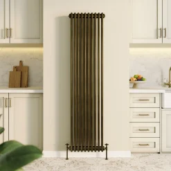 Toasty Ardleigh Antique Brass Vertical Column Radiator