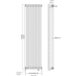 Toasty Ardleigh Antique Brass Vertical Column Radiator