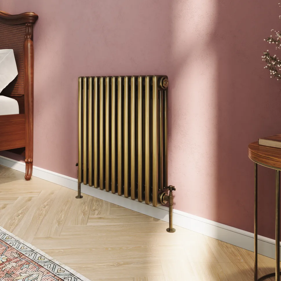 Toasty Ardleigh Antique Brass Horizontal Column Radiator