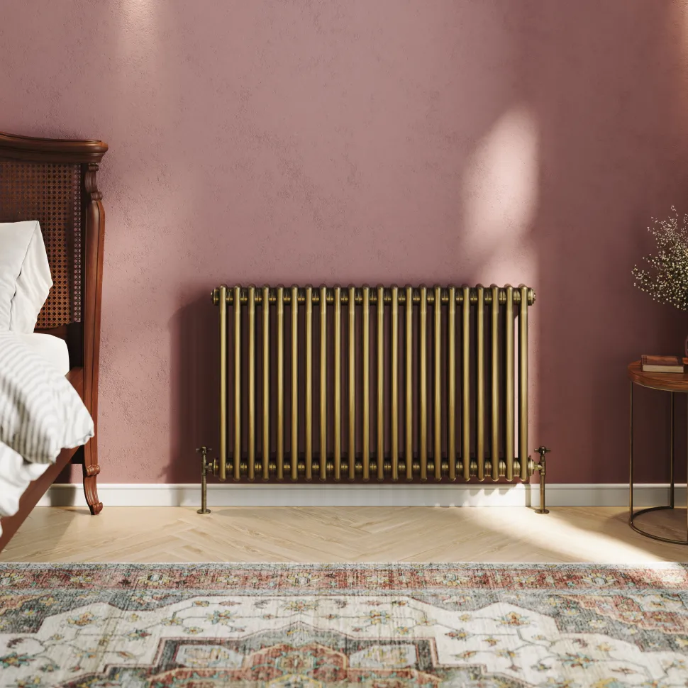 Toasty Ardleigh Antique Brass Horizontal Column Radiator
