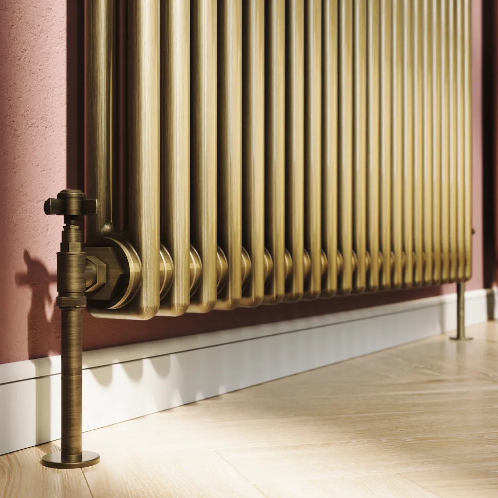 Toasty Ardleigh Antique Brass Horizontal Column Radiator