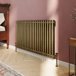 Toasty Ardleigh Antique Brass Horizontal Column Radiator