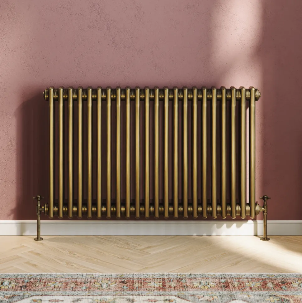 Toasty Ardleigh Antique Brass Horizontal Column Radiator