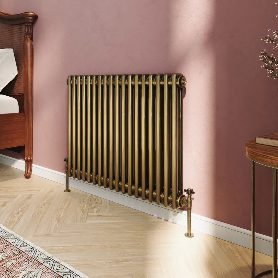 Toasty Ardleigh Antique Brass Horizontal Column Radiator