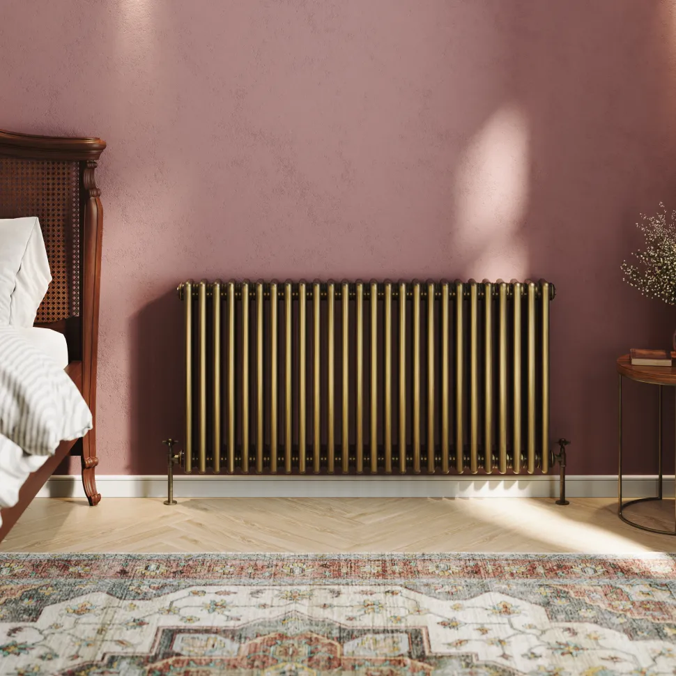 Toasty Ardleigh Antique Brass Horizontal Column Radiator