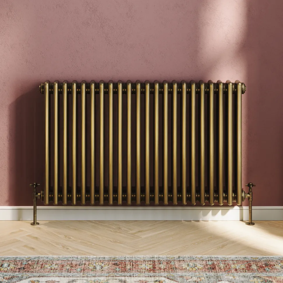 Toasty Ardleigh Antique Brass Horizontal Column Radiator