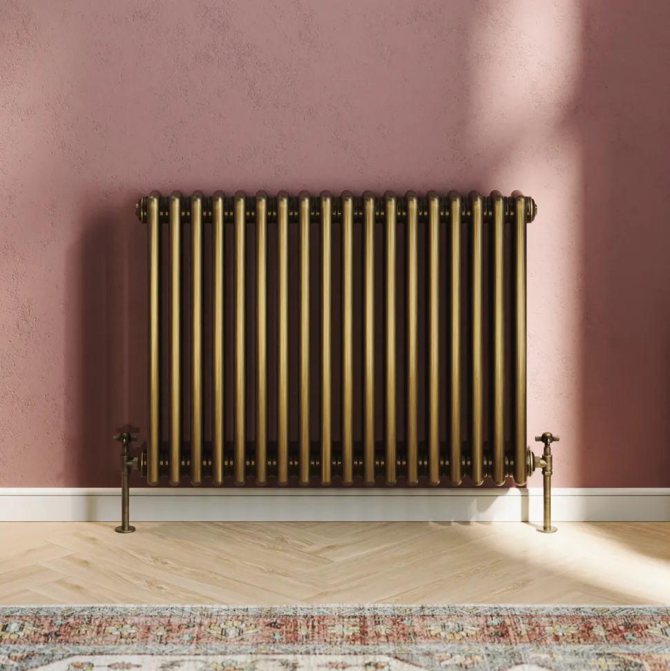 Toasty Ardleigh Antique Brass Horizontal Column Radiator